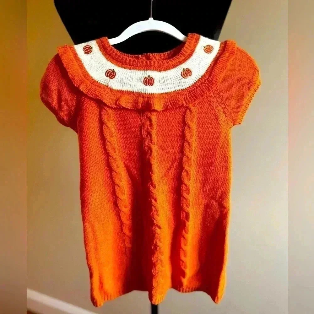 GIRLS CRAZY EIGHT (GYMBOREE) BEAUTIFUL PUMKIN DRESS SIZE 2 YEARS